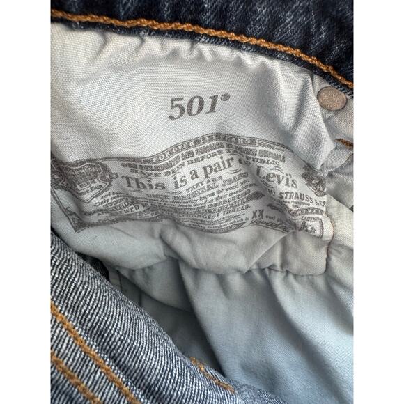 Levi's 501 Premium Original High Rise Ankle Button Fly Jeans Women's Size 29x26 - Picture 9 of 10